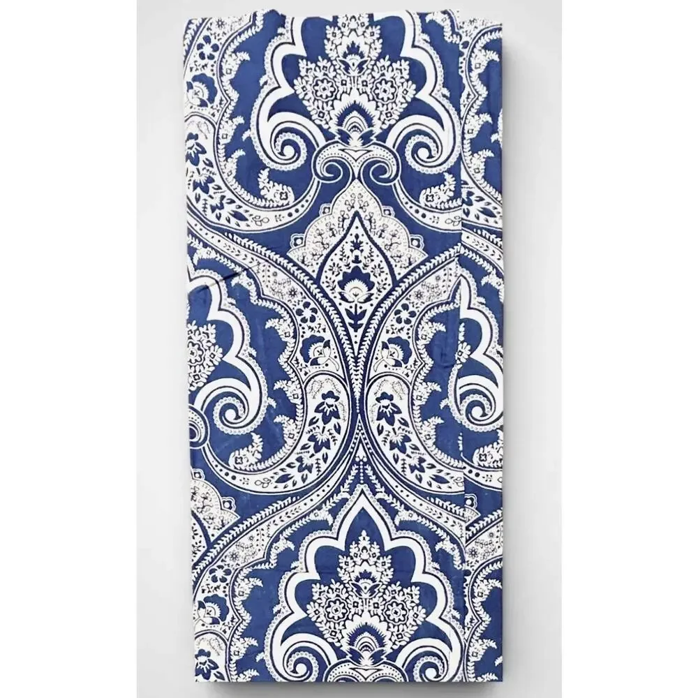 NapaStyle Oblong Tablecloth 60 x 104 Blue Medallion Michael Chiarello READ
